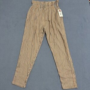 BILLABONG Desert Adventure Striped Pants Size Small Brown Waist Stripped Preppy